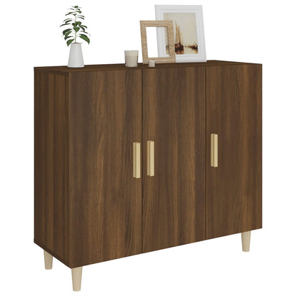 Sideboard Braun Eichen-Optik 90x34x80 cm Holzwerkstoff