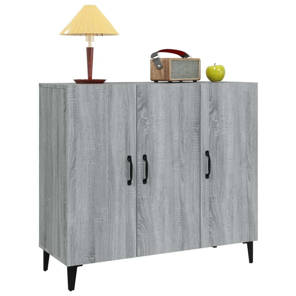 Sideboard Grau Sonoma 90x34x80 cm Holzwerkstoff