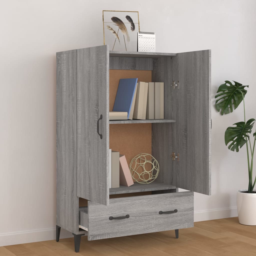 Highboard Grau Sonoma 70x31x115 cm Holzwerkstoff