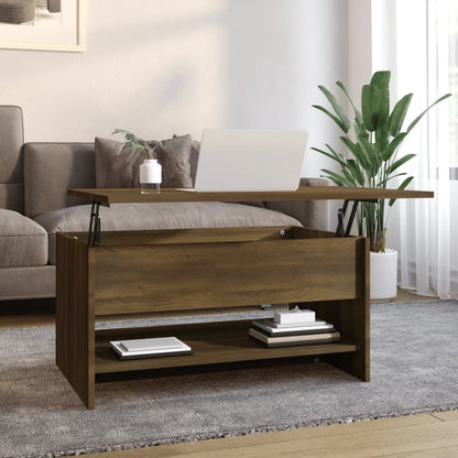 Couchtisch Braun Eichen-Optik 80x50x40 cm Holzwerkstoff