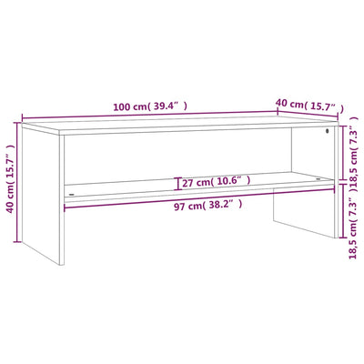 TV-Schrank Grau Sonoma 100x40x40 cm Holzwerkstoff