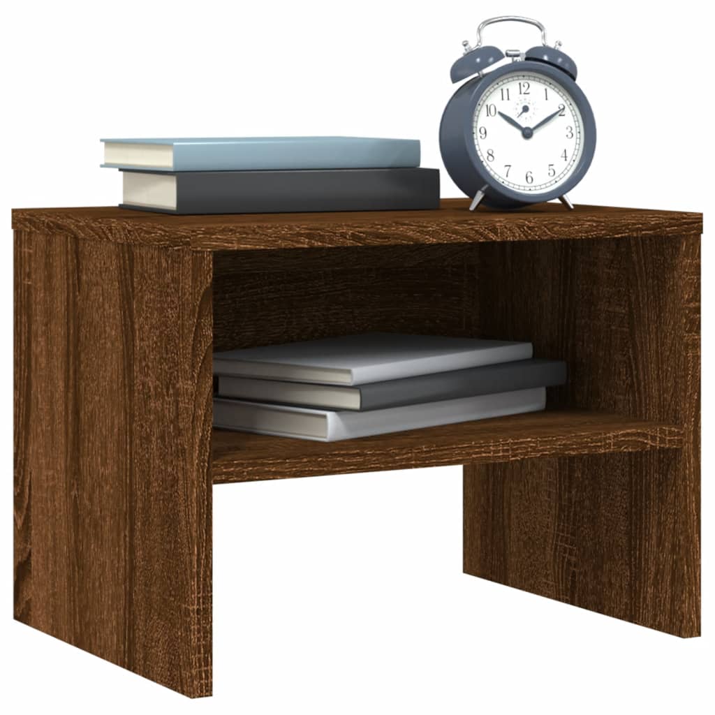 Nachttische 2 Stk. Braun Eichen-Optik 40x30x30 cm Holzwerkstoff