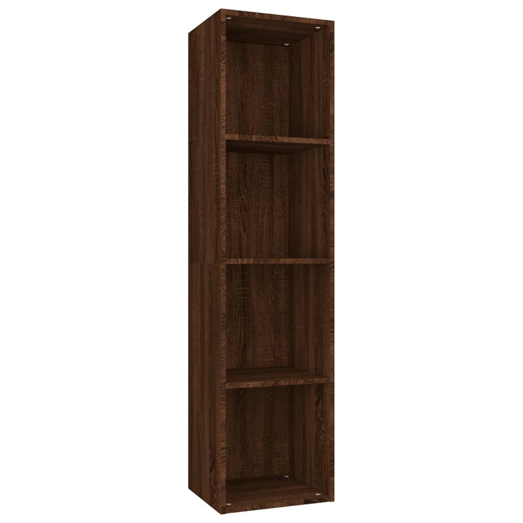 Bücherschrank/TV-Schrank Braun Eichen-Optik 36x30x143 cm