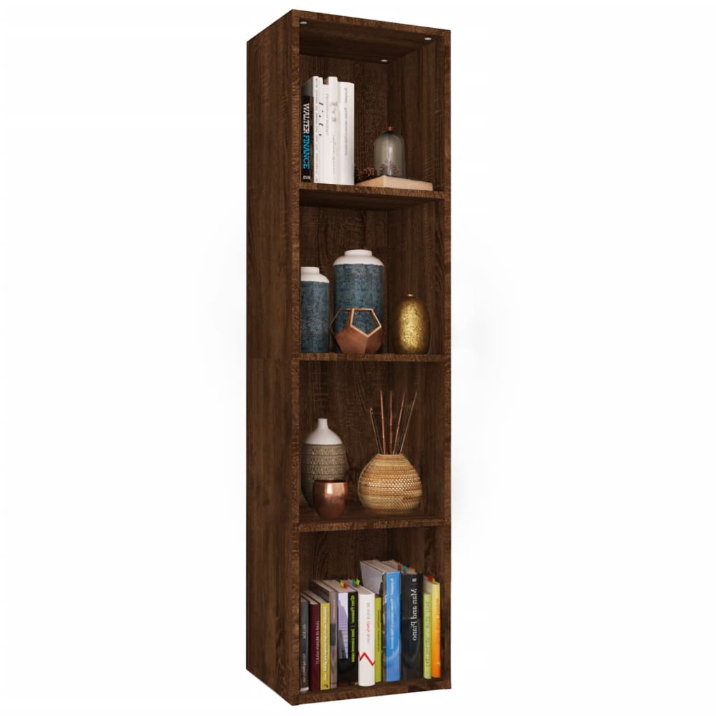 Bücherschrank/TV-Schrank Braun Eichen-Optik 36x30x143 cm