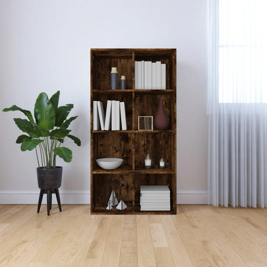 Bücherregal/Sideboard Räuchereiche 66×30×130 cm Holzwerkstoff