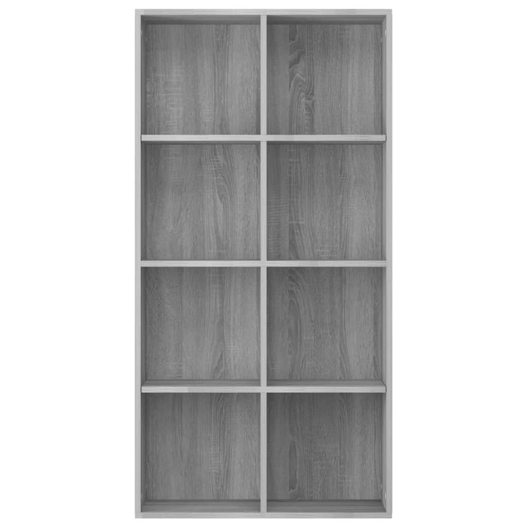 Bücherregal/Sideboard Grau Sonoma 66×30×130 cm Holzwerkstoff