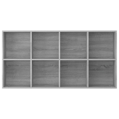 Bücherregal/Sideboard Grau Sonoma 66×30×130 cm Holzwerkstoff