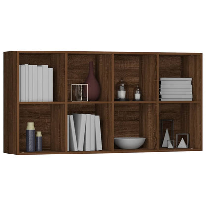 Bücherregal/Sideboard Braun Eiche 66×30×130 cm Holzwerkstoff