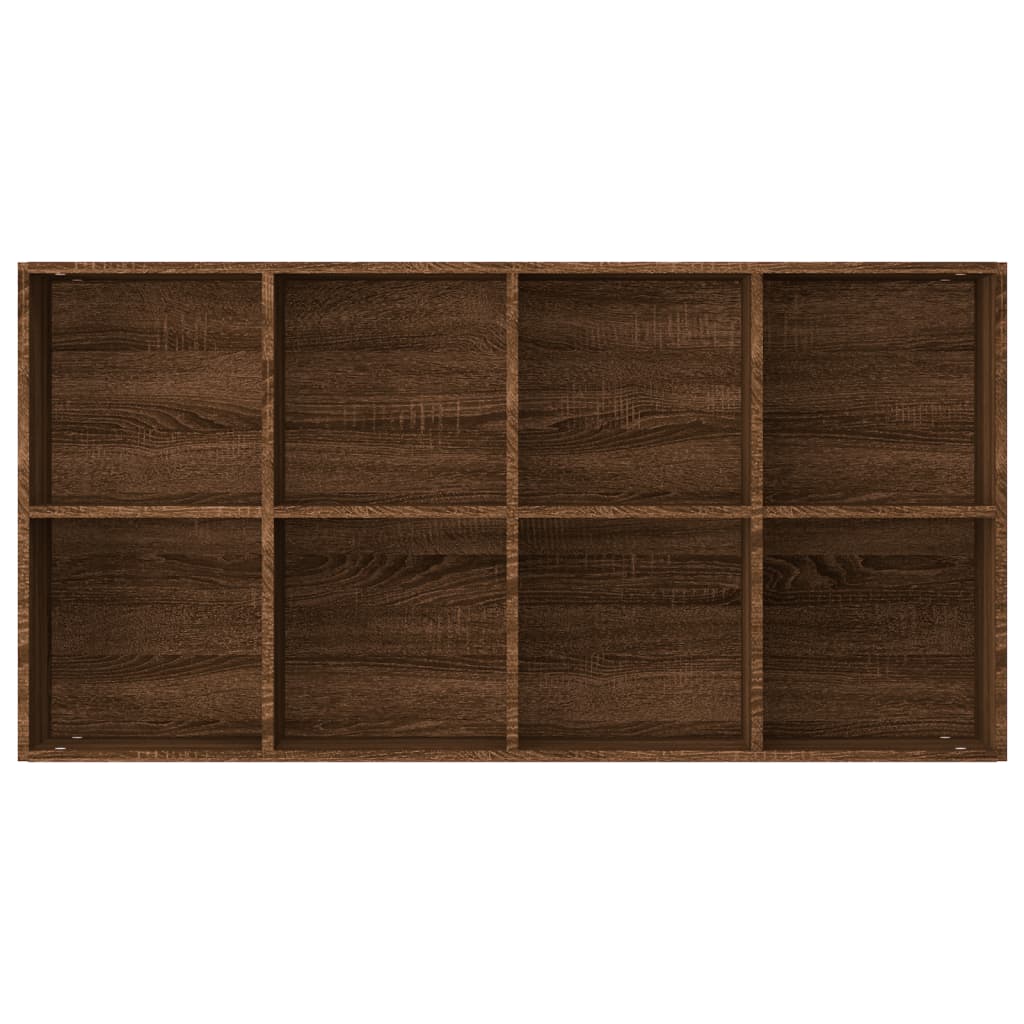 Bücherregal/Sideboard Braun Eiche 66×30×130 cm Holzwerkstoff