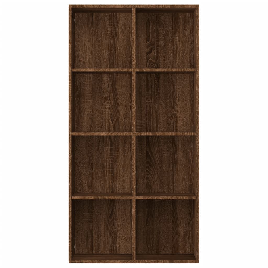 Bücherregal/Sideboard Braun Eiche 66×30×130 cm Holzwerkstoff