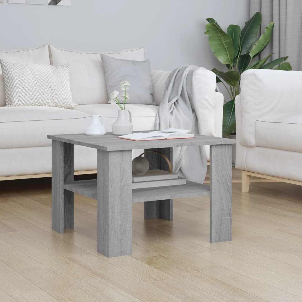 Couchtisch Grau Sonoma 60x60x42 cm Holzwerkstoff