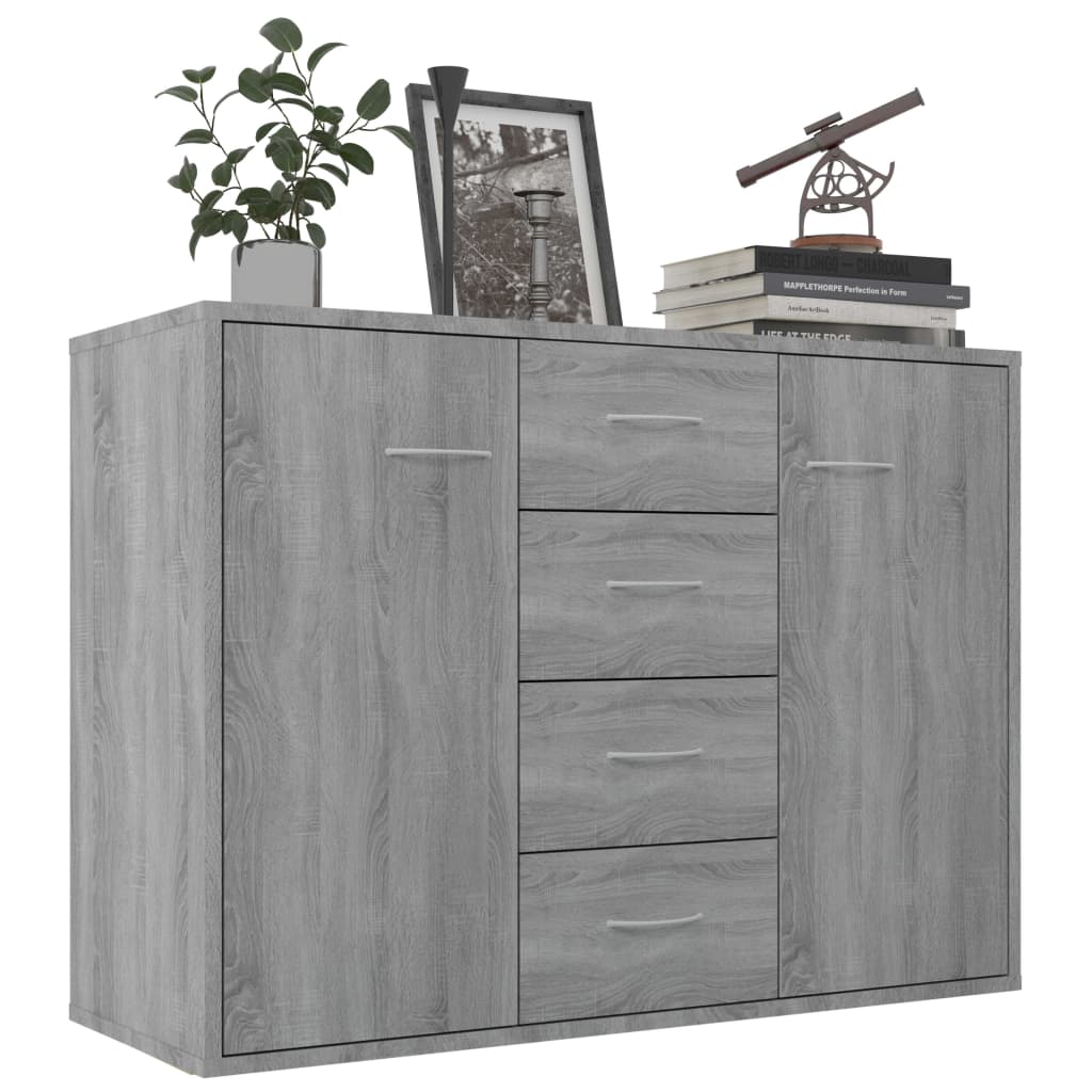 Sideboard Grau Sonoma 88x30x65 cm Holzwerkstoff