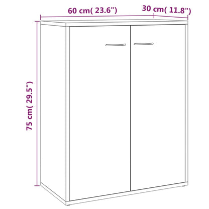 Sideboard Grau Sonoma 60x30x75 cm Holzwerkstoff