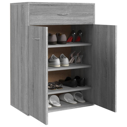 Schuhschrank Grau Sonoma 60x35x84 cm Holzwerkstoff