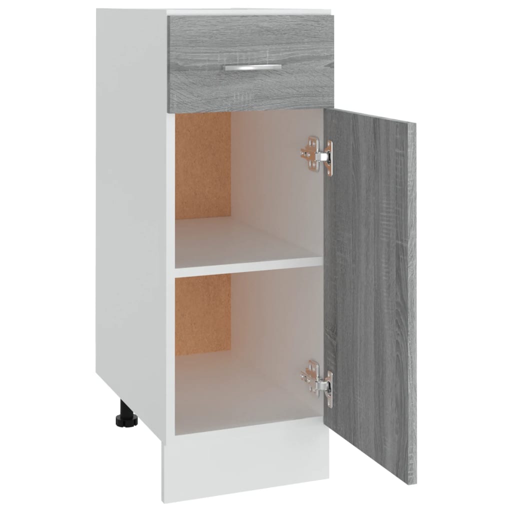 Unterschrank mit Schublade Grau Sonoma 30x46x81,5 cm