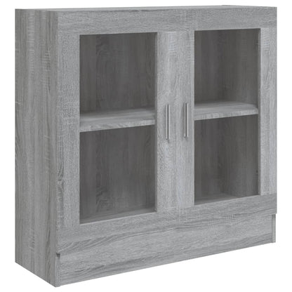 Vitrinenschrank Grau Sonoma 82,5x30,5x80 cm Holzwerkstoff