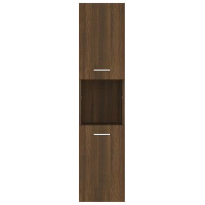 Badezimmerschrank Braun Eiche 30x30x130 cm Holzwerkstoff