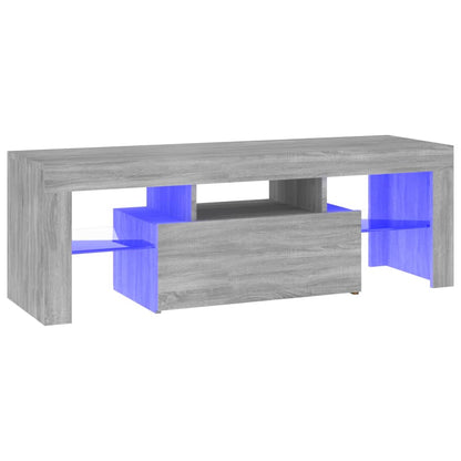 TV-Schrank mit LED-Leuchten Grau Sonoma 120x35x40 cm