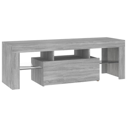 TV-Schrank mit LED-Leuchten Grau Sonoma 120x35x40 cm