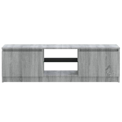 TV-Schrank mit LED-Leuchten Grau Sonoma 120x30x35,5 cm