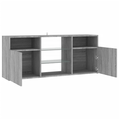 TV-Schrank mit LED-Leuchten Grau Sonoma 120x30x50 cm