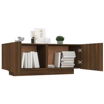 TV-Schrank Braun Eichen-Optik 100x35x40 cm Holzwerkstoff