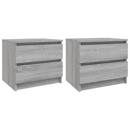 Nachttische 2 Stk. Grau Sonoma 50x39x43,5 cm Holzwerkstoff