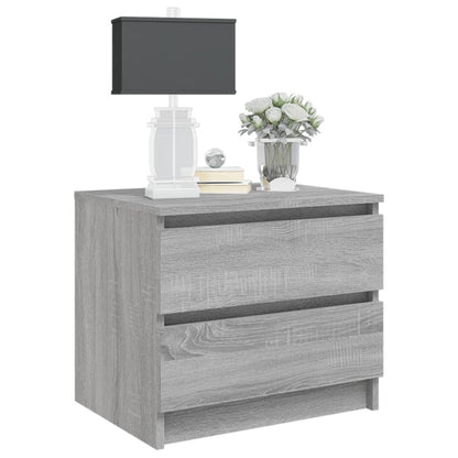 Nachttische 2 Stk. Grau Sonoma 50x39x43,5 cm Holzwerkstoff