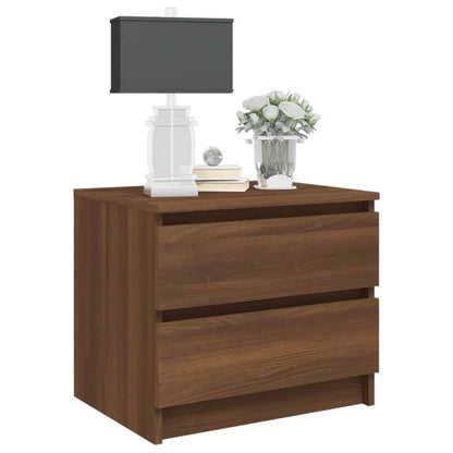 Nachttische 2 Stk Braun Eichen-Optik 50x39x43,5cm Holzwerkstoff