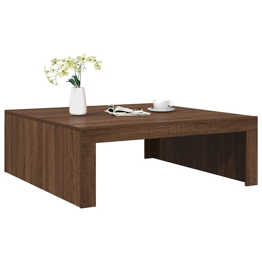 Couchtisch Braun Eichen-Optik 100x100x35 cm Holzwerkstoff