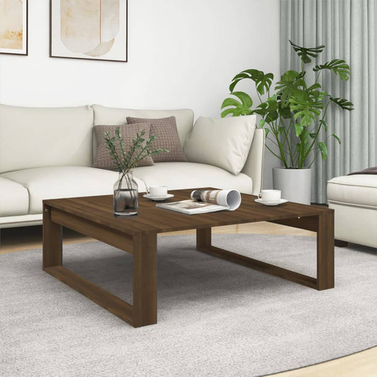 Couchtisch Braun Eiche 100x100x35 cm Holzwerkstoff