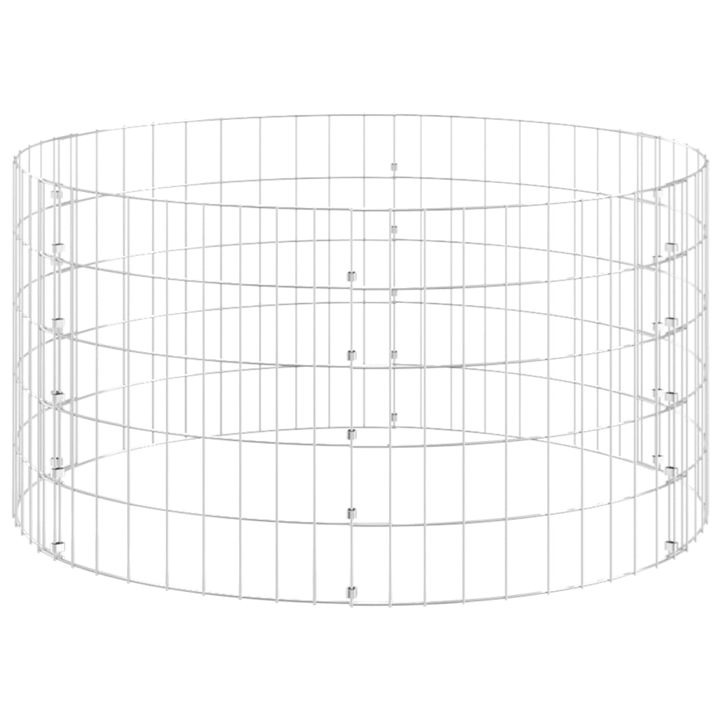 Gabionen-Säule Rund Verzinkter Stahl Ø100x50 cm