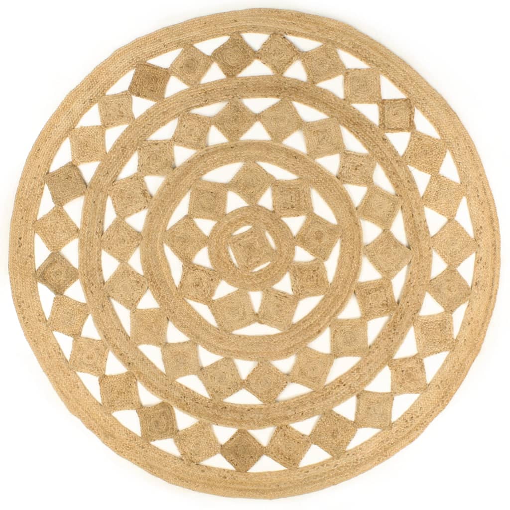 Teppich Handgefertigt Geflochten Jute 210 cm