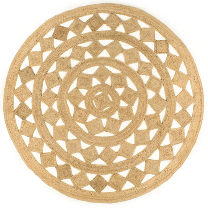 Teppich Handgefertigt Geflochten Jute 210 cm