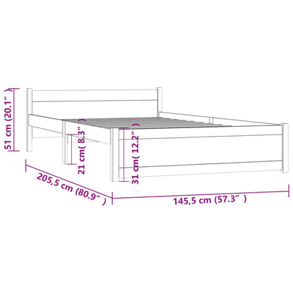 Massivholzbett ohne Matratze 140x200 cm