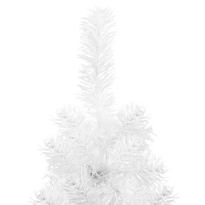 Künstlicher Halb-Weihnachtsbaum mit Ständer Schlank Weiß 120 cm