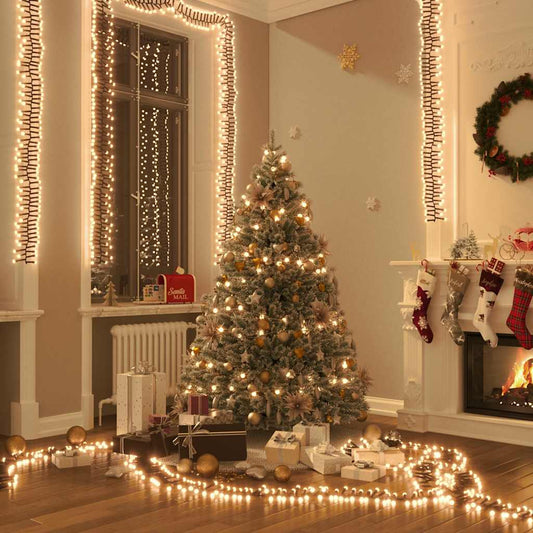 LED-Lichterkette mit 400 LEDs Warmweiß 7,4 m PVC