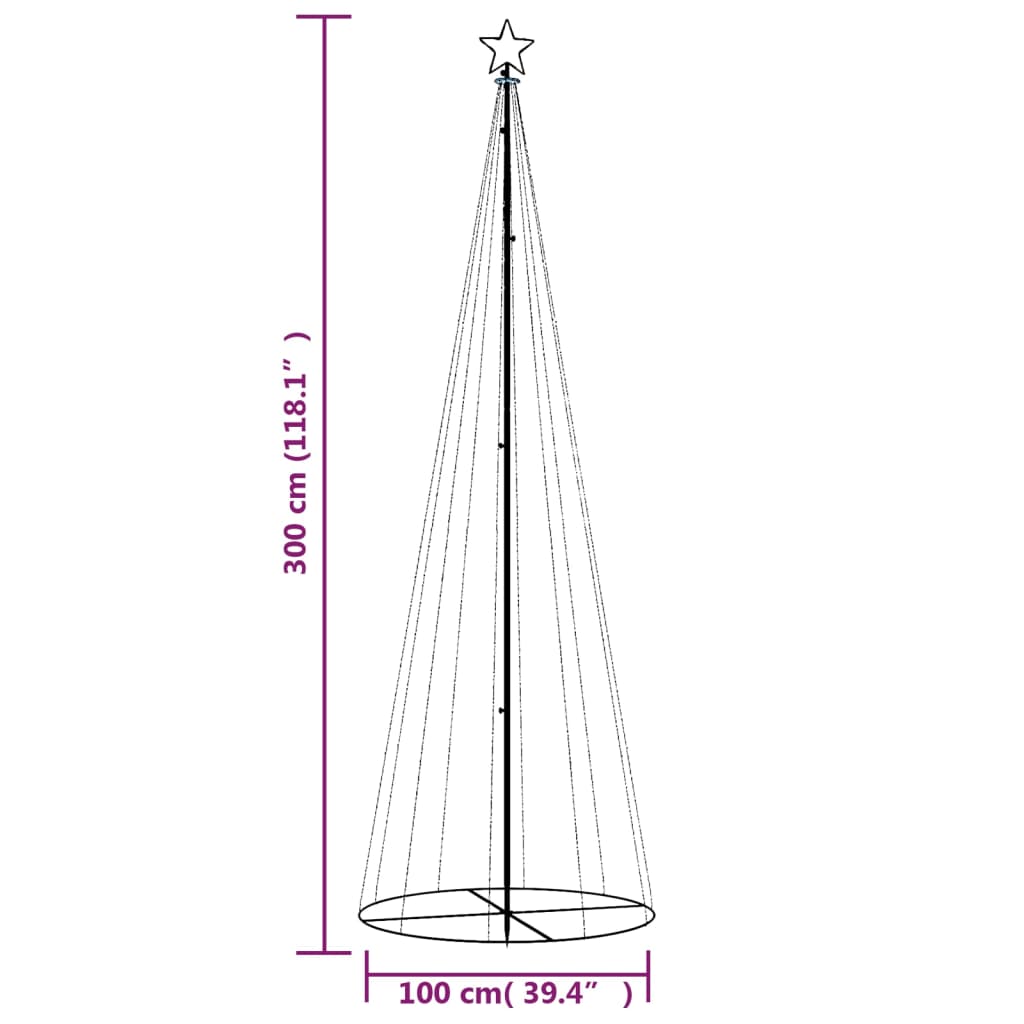 LED-Weihnachtsbaum Kegelform Warmweiß 310 LEDs 100x300 cm