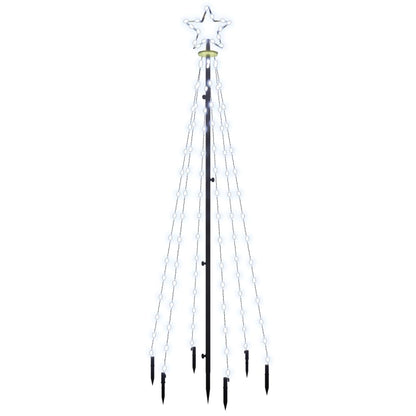 LED-Weihnachtsbaum mit Erdnägeln Kaltweiß 108 LEDs 180 cm