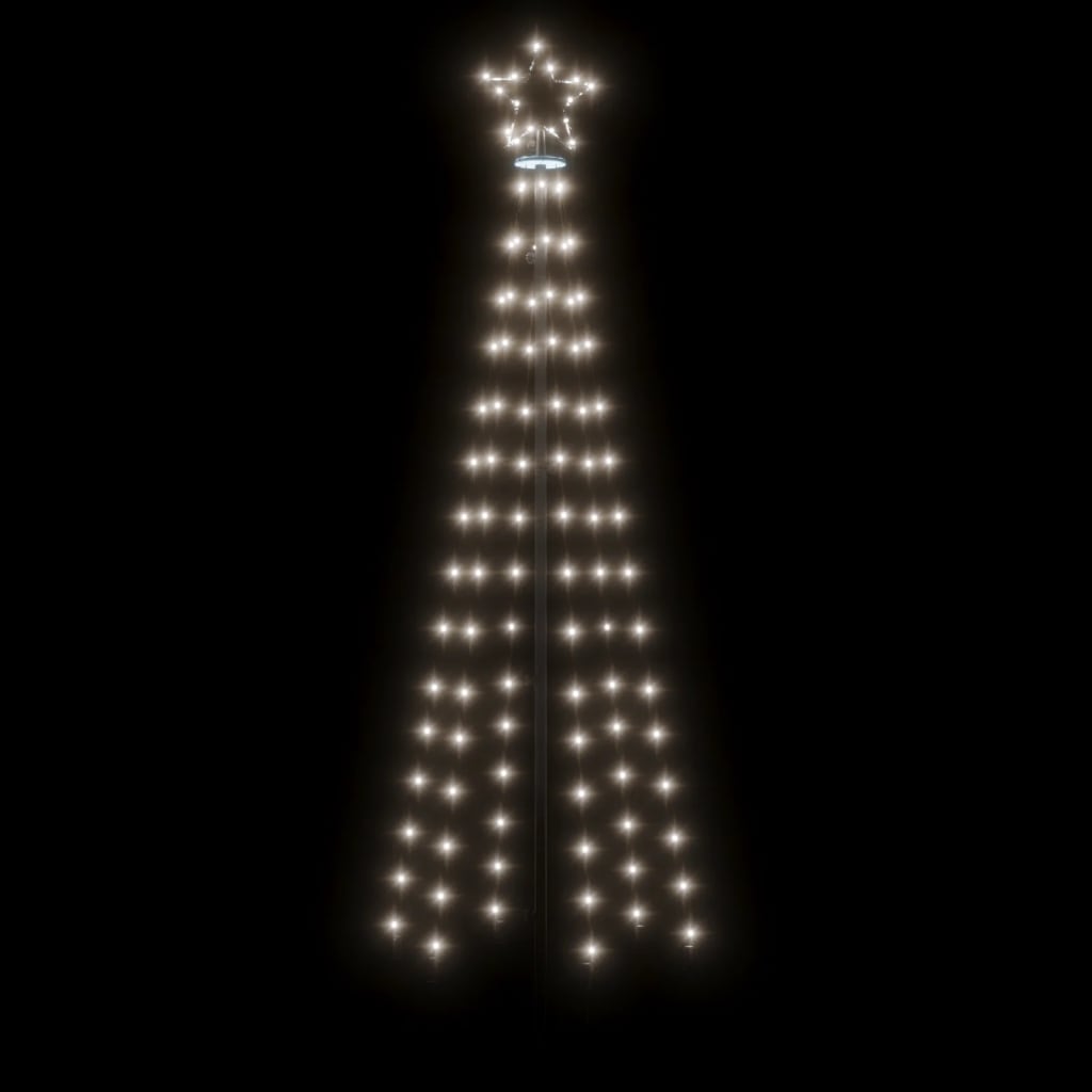 LED-Weihnachtsbaum mit Erdnägeln Kaltweiß 108 LEDs 180 cm