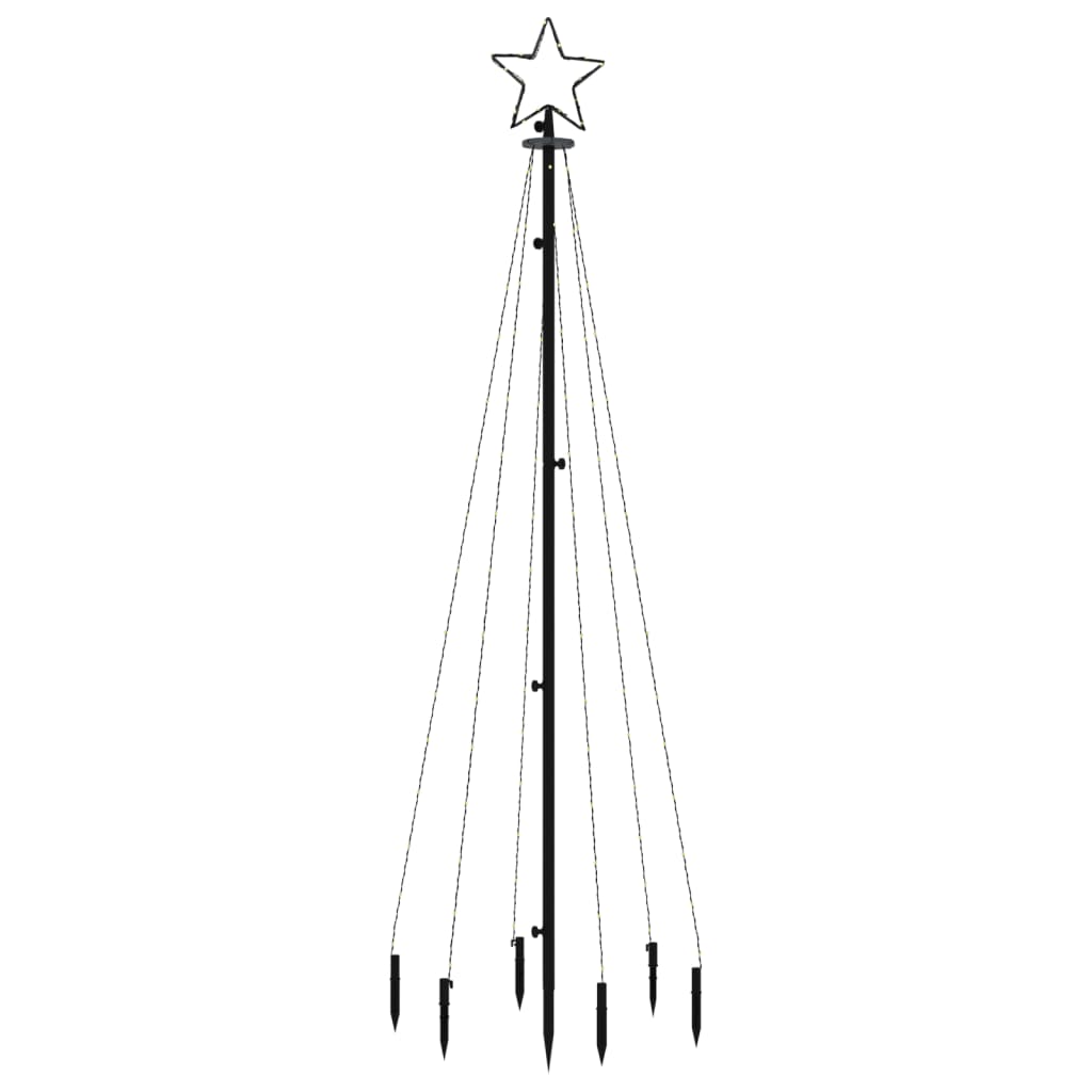 LED-Weihnachtsbaum mit Erdnägeln Mehrfarbig 108 LEDs 180 cm