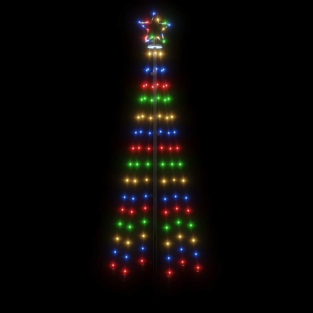 LED-Weihnachtsbaum mit Erdnägeln Mehrfarbig 108 LEDs 180 cm