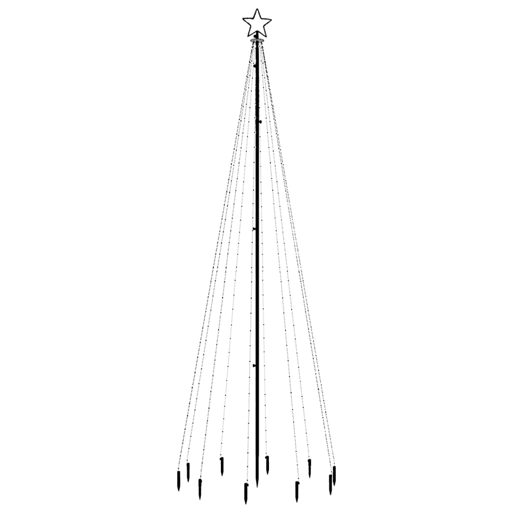 LED-Weihnachtsbaum mit Erdnägeln Warmweiß 310 LEDs 300 cm