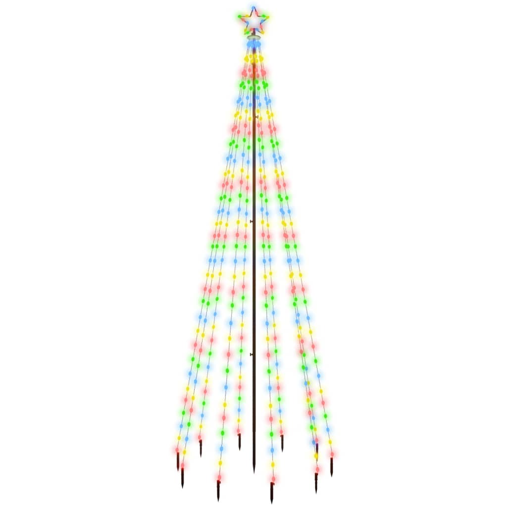 LED-Weihnachtsbaum mit Erdnägeln Mehrfarbig 310 LEDs 300 cm