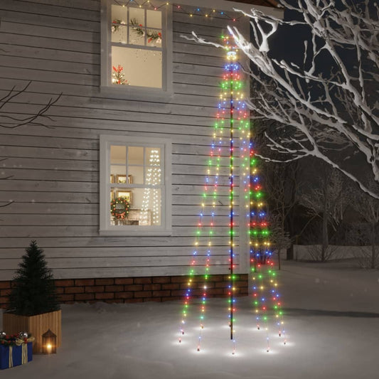 LED-Weihnachtsbaum mit Erdnägeln Mehrfarbig 310 LEDs 300 cm