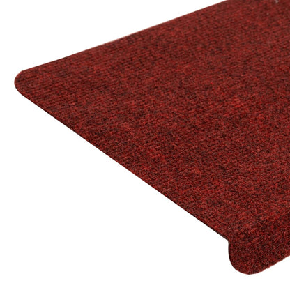 Stufenmatten Selbstklebend 15 Stk. 65x24,5x3,5 cm Rot