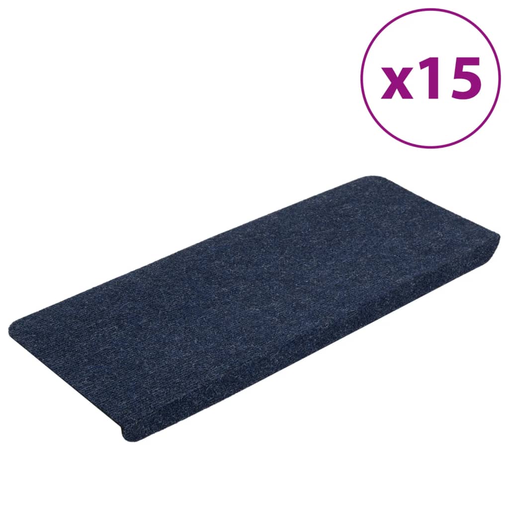 Stufenmatten Selbstklebend 15 Stk. 65x24,5x3,5 cm Blau