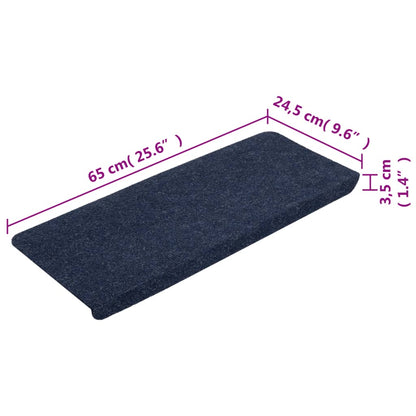 Stufenmatten Selbstklebend 15 Stk. 65x24,5x3,5 cm Blau