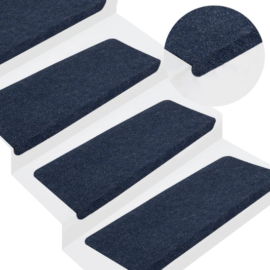 Stufenmatten Selbstklebend 15 Stk. 65x24,5x3,5 cm Blau