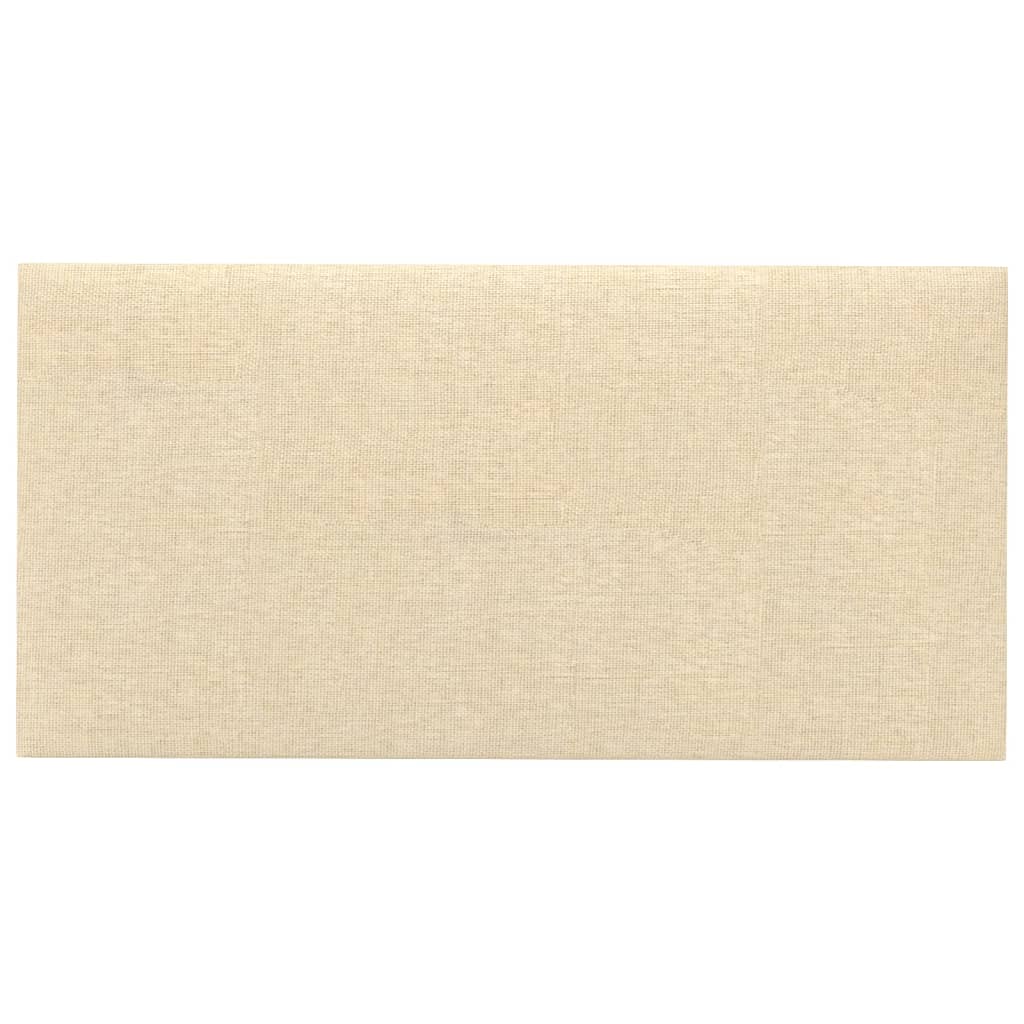 Wandpaneele 12 Stk. Creme 30x15 cm Stoff 0,54 m²